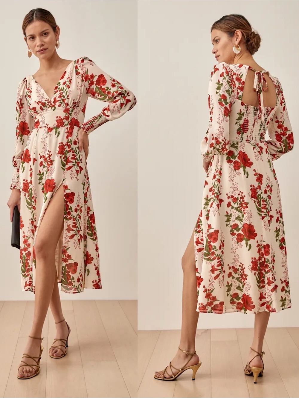 Reformation Lindero Midi Dress Floral 4
